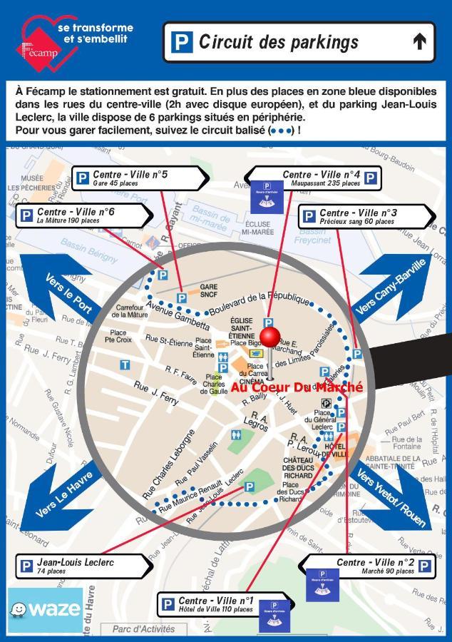 Au Coeur Du Marche 4 Etoiles Lägenhet Fécamp Exteriör bild
